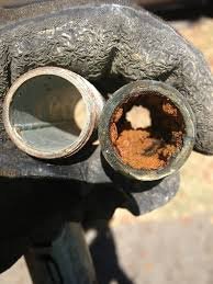 Corroded Galvanized pipe and new galvanized pipe